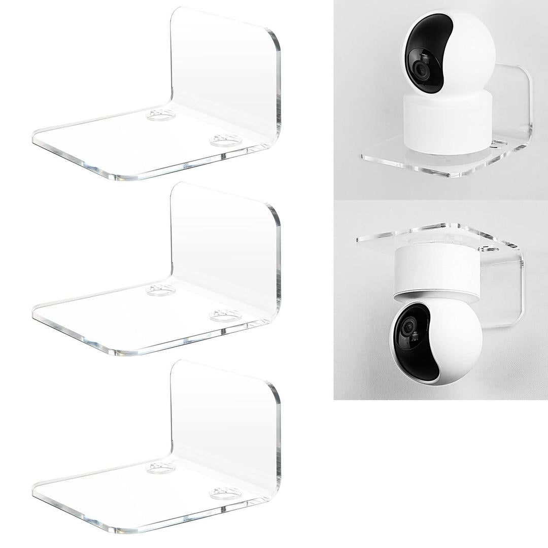 Acrylic Floating Wall Shelves for Security Cameras