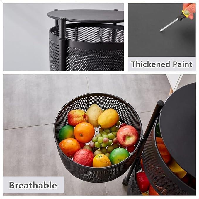 4-Tier Multi-Use Kitchen Round Rack